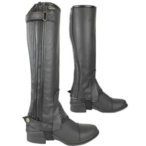Unisex Reitchaps aus Leder AK Donner, Schwarz, XXXL, hochwertige und erschwingliche Reitchaps für den Reitsport.