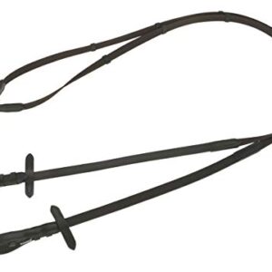 Covalliero Antislip Gummizügel schwarz/braun, Full, 15 mm - hochwertige Griffe für bessere Haftung, strapazierfähig und leicht zu reinigen
