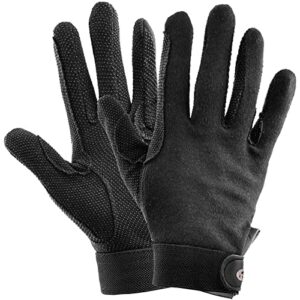 ELT Reithandschuh Picot, schwarz, S Größe, ideal für Reitsportpraxis, atmungsaktiver und leichter Design