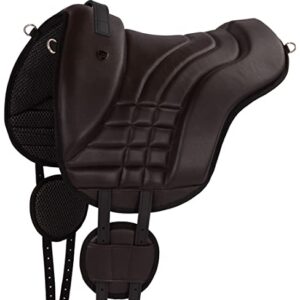 Bareback Pad mit pflegeleichter Neopren Unterseite und synthetischem Leder für Pferde, Komfort und Sicherheit beim Reiten.