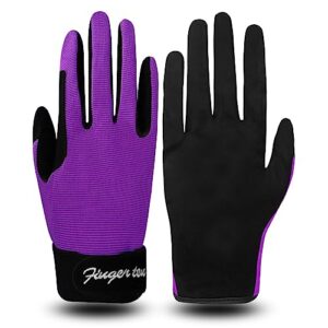 Finger Ten Reithandschuhe für Kinder, Mädchen und Jungen, Sommerhandschuhe für Kinder, Reiterhandschuhe für 5-13 Jahre Kind