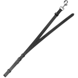 Hochwertiger Leder Ausbinder für Pferde - verstellbare Hilfszügel für Longieren und Dressurtraining, schwarzes Leder, ideal für Reiter aller Erfahrungsstufen.