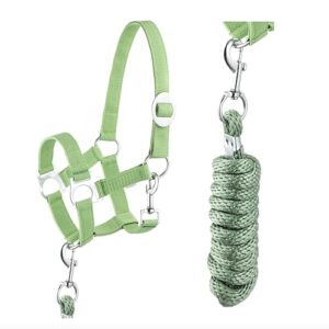 Halfter Führstrick Set mit Karabinerhaken verstellbar für Pferde - einzigartiges Design, robuste Konstruktion, individuelle Anpassung an das Pferd, sicherer und praxisbezogener Gebrauch