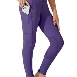 Hochwertige Kinder Reithose für Mädchen mit Taschen und Kniebesatz, atmungsaktives Material, ideal für das Reiten