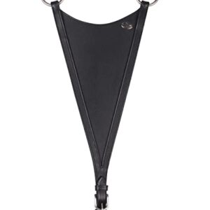 QHP Martingal-Gabel, geschlossenes Leder-Design, für Warmblut-Pferde, schwarz, hochwertiges Zubehör für Pferdebesitzer und Reiter
