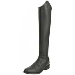 Damen Reitstiefel Ravenna aus Kunstleder mit Schnürverschluss und weichem Innenfutter in schwarz