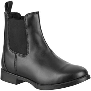 Schwarze Jodhpur Reitstiefeletten aus Kunstleder für Damen und Herren mit hoher Tragekomfort und atmungsaktiven Mesh-Unterfutter