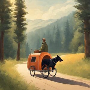 Reiter mit Anhänger auf Radtour oder während eines Jogging-Sessions - perfekte Geschenkideen für jeden Reiter