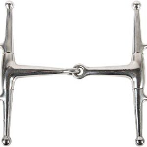Hochwertiges Knebeltrensenetz von Harry's Horse, massiver Edelstahl, einfache gebrochene 15mm Saiten, Größe 13.5 cm