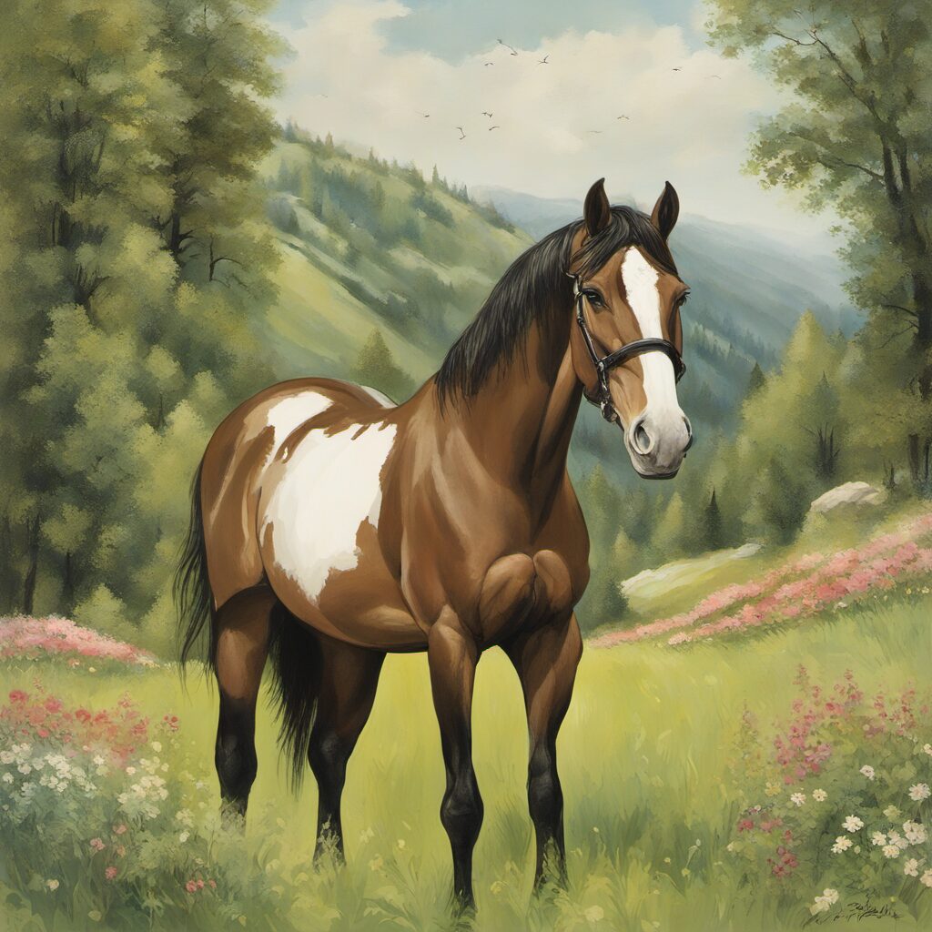 Pferd mit Olivenkopfgebiss in einer idyllischen Landschaft - Perfektes Geschenk für Pferdeliebhaber, Kommunikation zwischen Reiter und Pferd verbessern