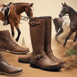 Stiefel von Mucker und Yard für Outdoor-Aktivitäten wie Reiten