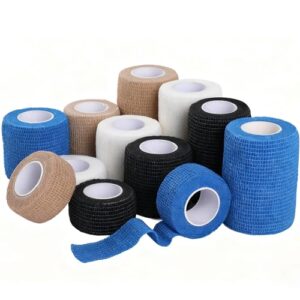 12 Rollen Selbstklebender Verband, selbsthaftende Bandage für Sport und Tiere, hochwertig und atmungsaktiv, elastisch und leicht anzuwenden