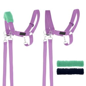 SKIPPI-Halfter für Hobby Horse - Halter für Hobby Horses, lavendelfarben, mit Zügeln und 2 Polstern im Set