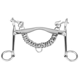 Sprenger SATINOX Reitkandare 14 mm - Edelstahl rostfrei, 135 mm Weite, hochwertige Kandare für Pferde, sicher und komfortabel