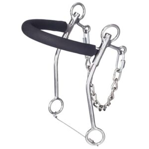 Edelstahl-Gummi-Bit für Kalifornische Hackamore (Bosal) - ideal für Pferdezüge mit hoher Komfortfähigkeit und langer Haltbarkeit