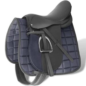 VidaXL Sattelset 16 Zoll Echtes Leder, perfekt für Reitsport und Pferde, hochwertige Materialien, leicht zu tragen, Sicherheit und Bequemlichkeit gewährleistet.