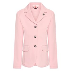 Kinder Turnierjacke mit 3-Knopf-Verschluss, Strassdetails und Rückenschlitzen, ideal für Reitturniere und Reitsport