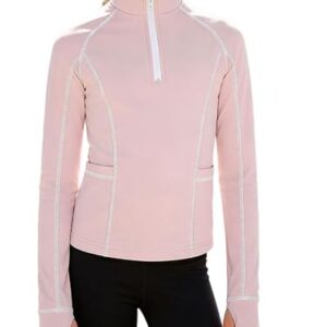Reitshirt für Mädchen mit hohen Kragen und langen Ärmeln, geeignet für Sport, Training und Alltagsoutfit