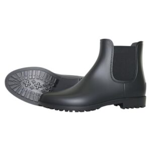 PFIFF Jodhpurstiefelette, Reitstiefel für Damen in Schwarz, Größe 36 EU, PVC-Material, wasserdicht und strapazierfähig
